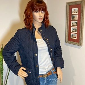 J. Crew women’s navy blue quilt jacket sz medium - LAST CALL BEFORE DONATION